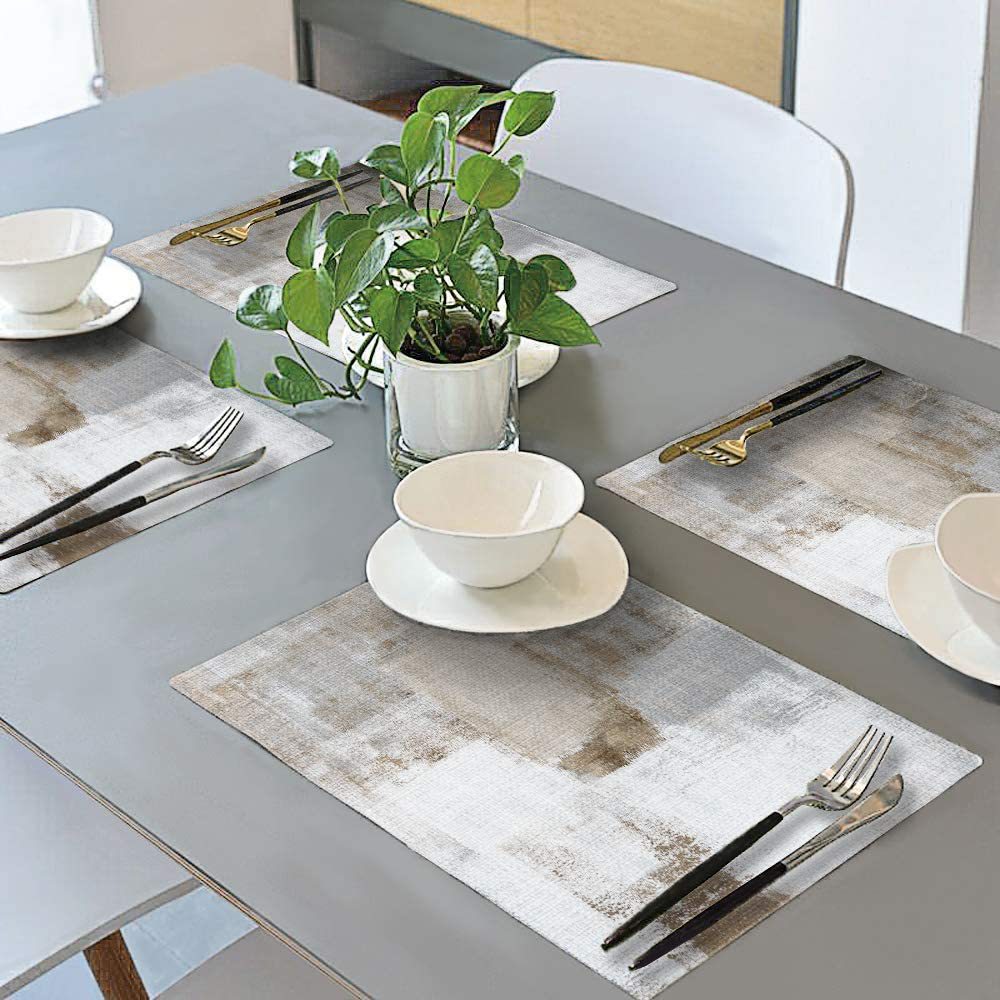 Arte moderno placemat café placemat arte abstracto pintura obras de arte estera de mesa fácil limpieza estera de aislamiento