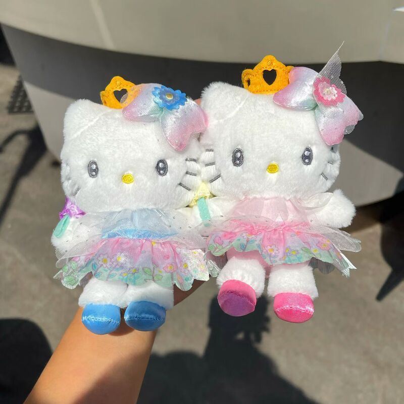 网红花仙子猫咪毛绒挂件可爱仙女棒皇冠公仔钥匙扣少女心背包挂饰|undefined