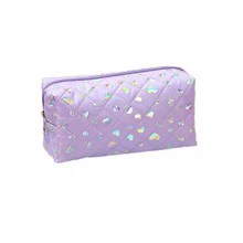 Polyurethane fresh capacious cosmetic bag, cute handheld storage system, travel bag