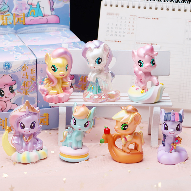 トレンディな小さなマリア ブラインド ボックス クリエイティブかわいい漫画レインボー ポニー フィギュア子供の誕生日プレゼントの小さな装飾品|undefined