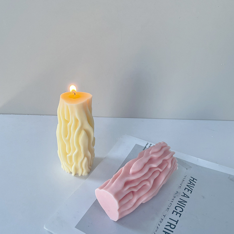 Nuevo INS estilo geométrico patrón de agua Pilar vela aromaterapia molde DIY casero aromaterapia yeso decoración abrasivo herramienta