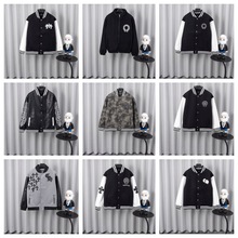 25SS跨境高版本CH克罗伈棒球服外套新款皮标拼接刺绣美式男女外套