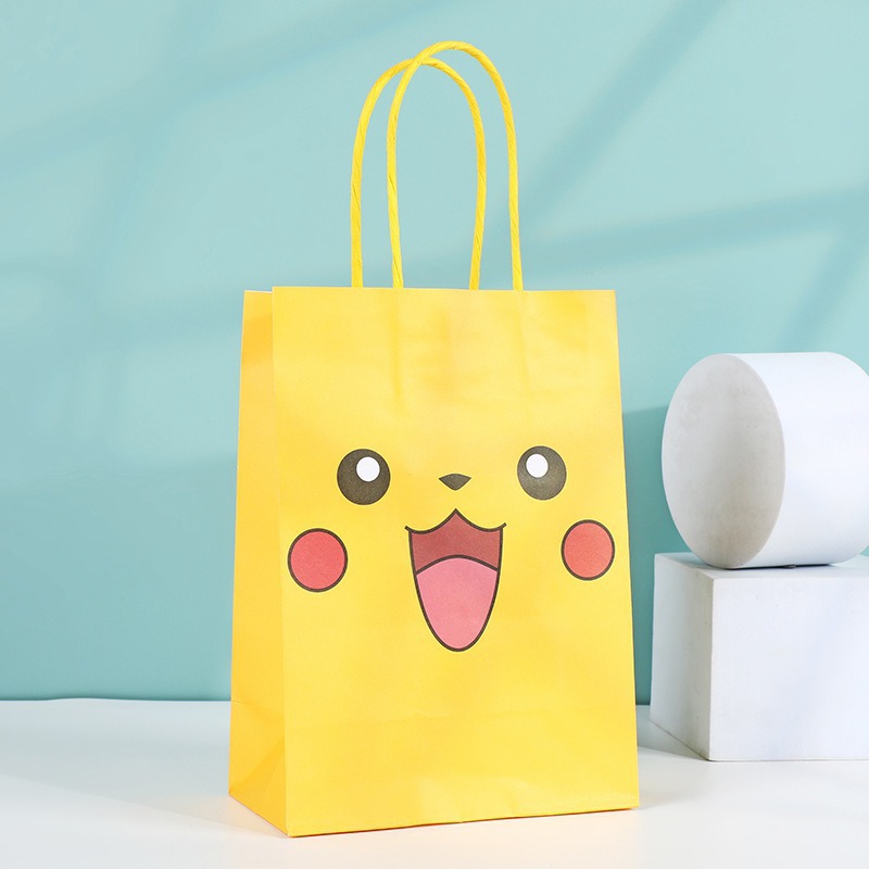 Bolsas de regalo de cumpleaños, bolsas de cartón cartón, bolsas de embalaje para llevar, bolsas de embalaje de regalo de fiesta para niños, bolsas de mano