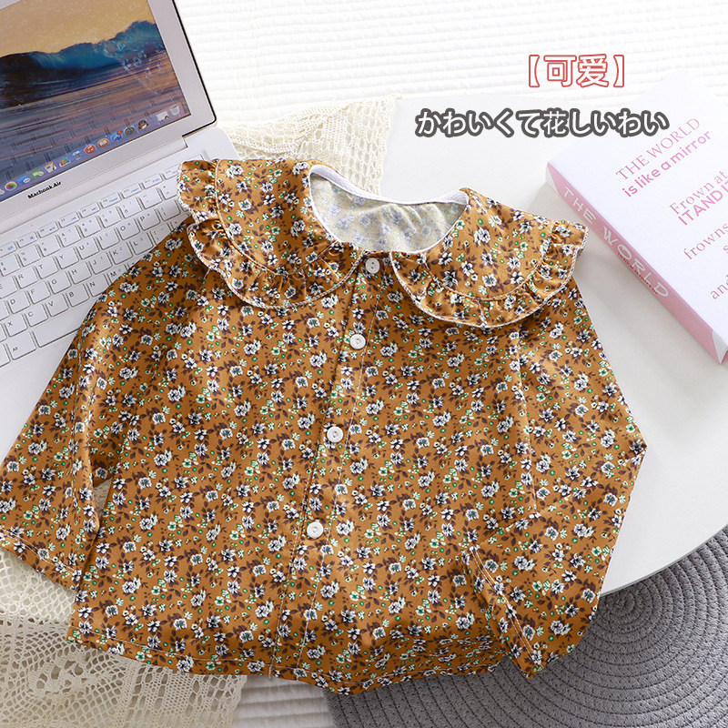 Camisas de niñas 2025, nuevas camisas coreanas de estilo extranjero, ropa de otoño para bebés, mangas largas, ropa de princesa de chicas de polo delgada