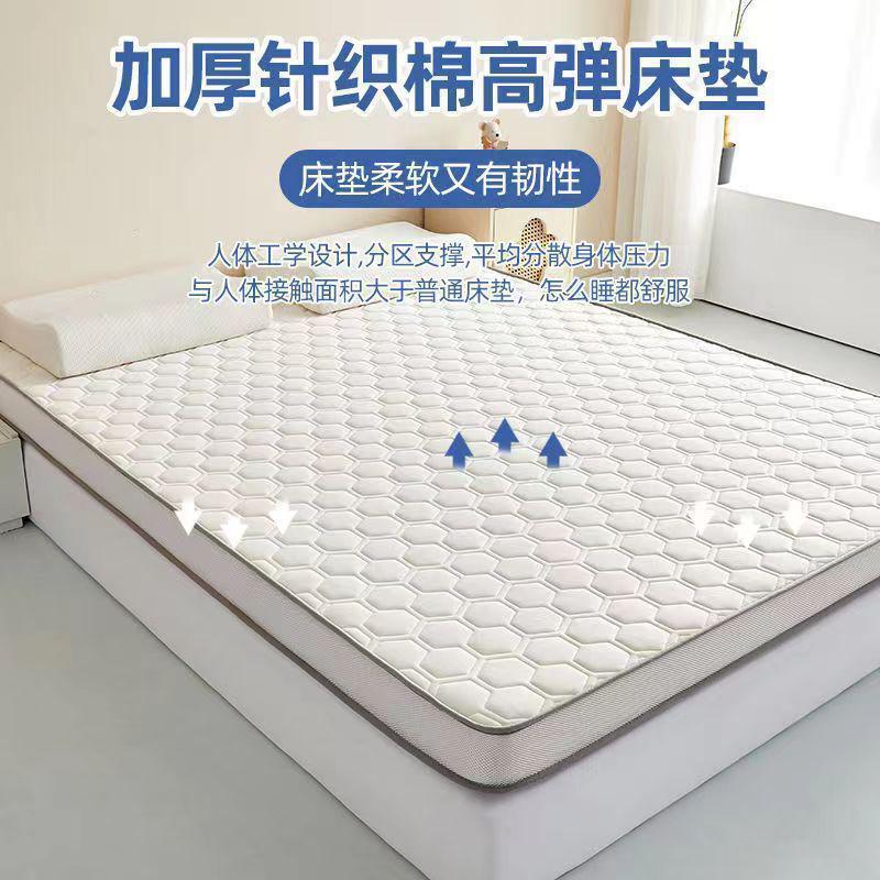 厚みのあるマットレス家庭用ソフトクッション学生寮畳スポンジマットシングルベッド折りたたみ低反発|undefined