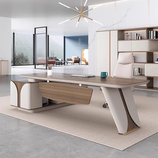 Boss Desk Office Desk Simple Modern Manager President Office Desk and Chair Combination Executive Desk High-End Office Furniture