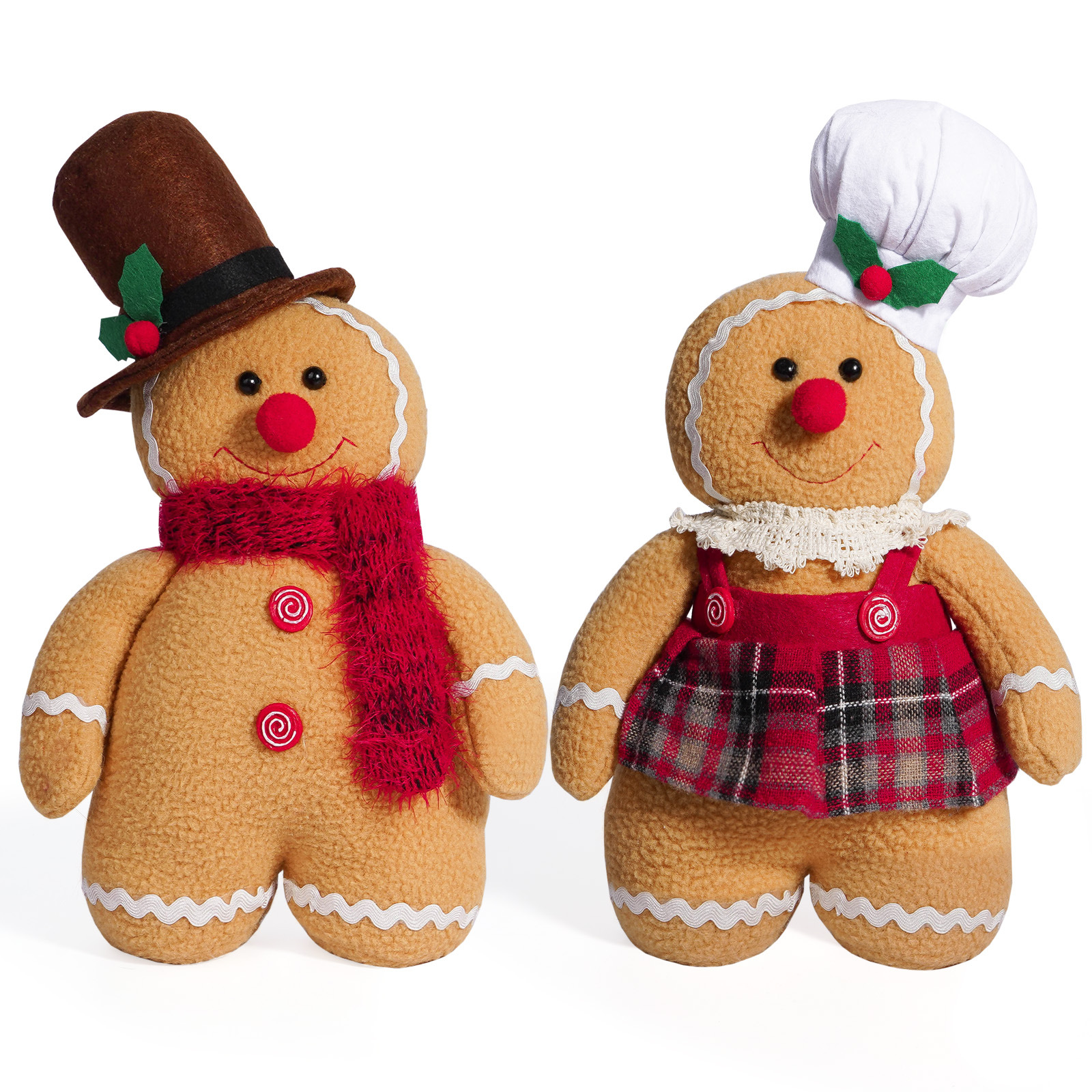Navidad transfronteriza Gingerbread Doll Party Decoration adornos festivos lindos dibujos animados chef Gingerbread Doll