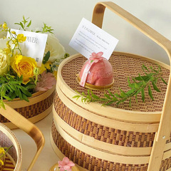 中秋節中国風手提げバスケット果物月餅生花バスケット中秋節プレゼントの美しいギフトボックス卸売り