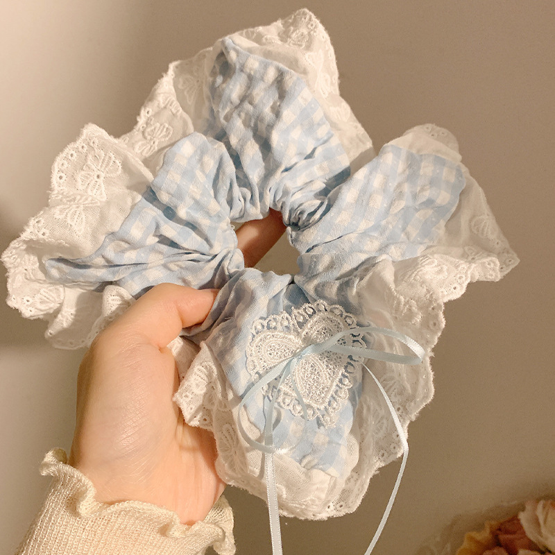 法式慵懒风大肠发圈女韩系高级感头绳高弹耐用皮筋超大号头花发绳|undefined