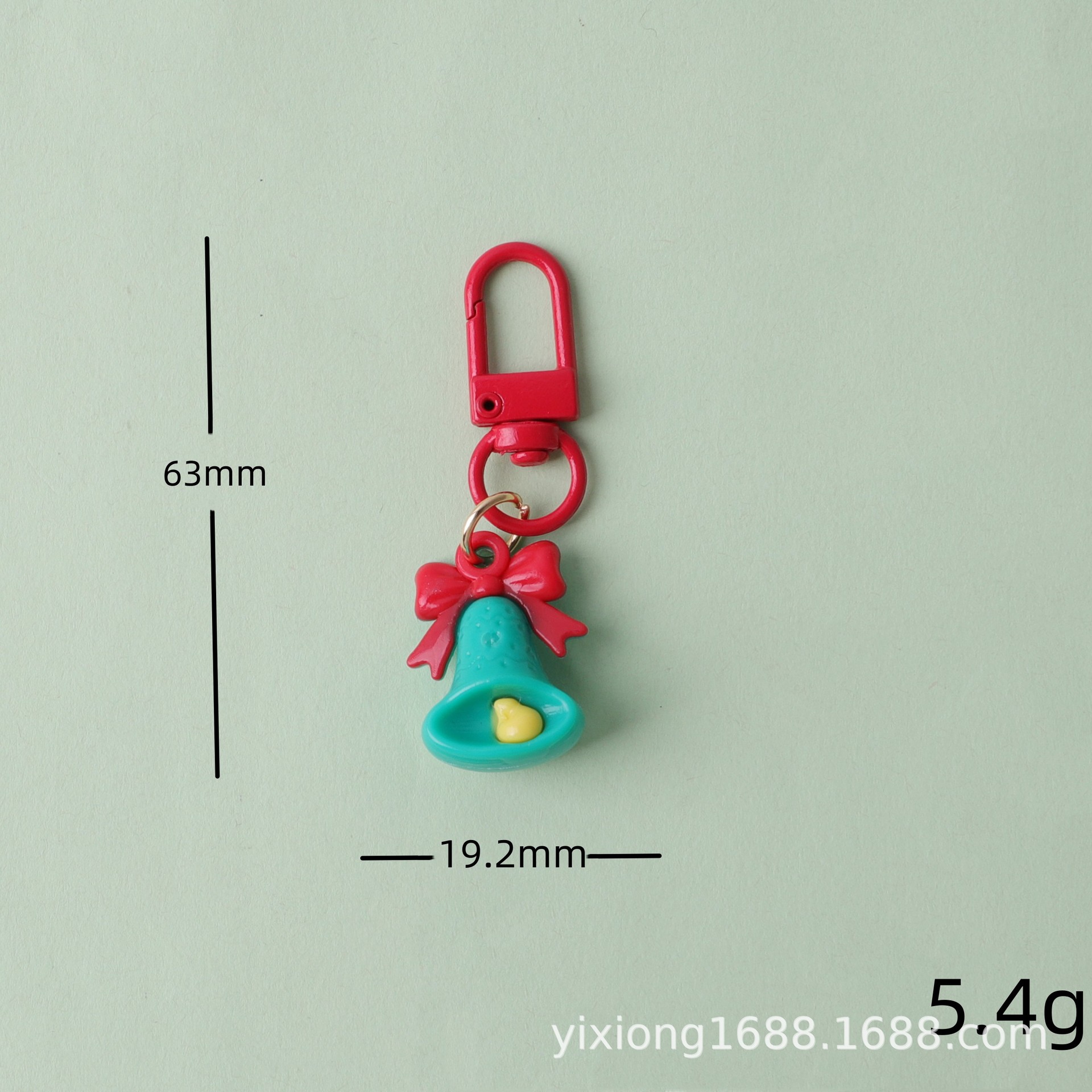Nuevo llavero de Navidad dibujos animados Santa adorable mochila accesorios colgantes pegamento de PVC suave