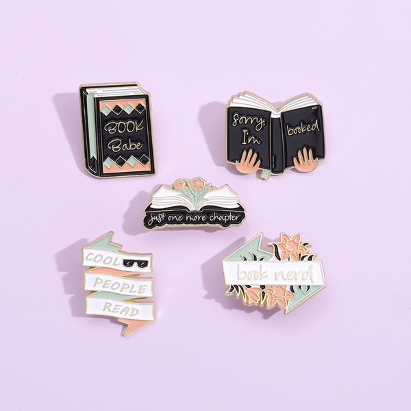 retro creative brooch with letters