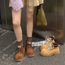 头层牛皮马丁靴女新款2025秋冬季爆款百搭英伦风复古女款靴子女