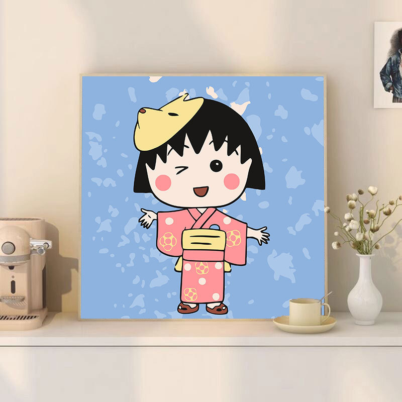 漫画 Q バージョンエッグマンパーティーシリーズ DIY デジタル油絵子供の手作り着色油絵装飾品卸売|undefined