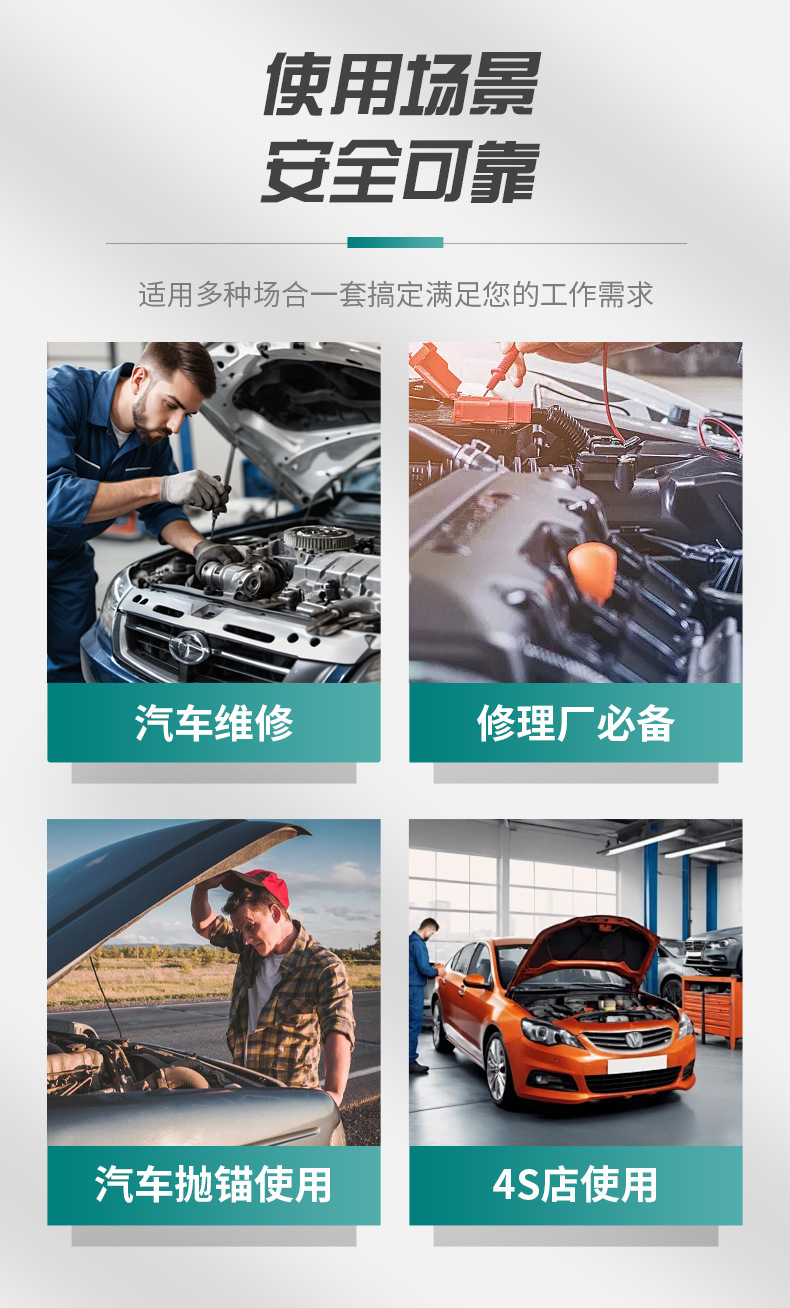 Factory direct 142+2 piece auto repair tool set, hardware tool kit, thickened material repair tool box