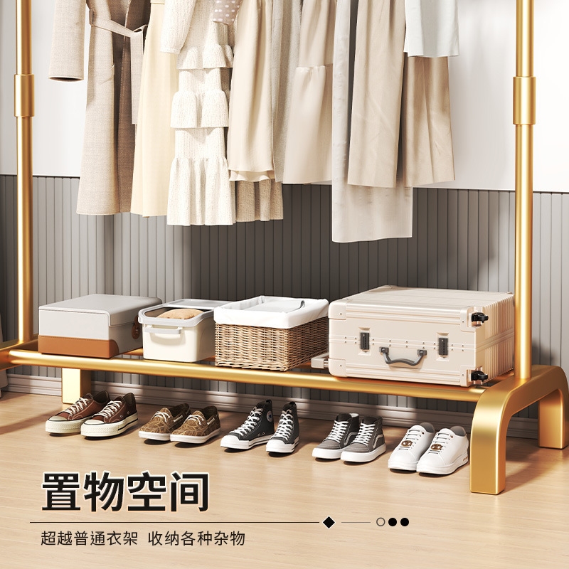 Percha de secado de ropa de piso dormitorio doméstico cuelga ropa plegable simple dormitorio interior móvil estante de sombrero de ropa fresca