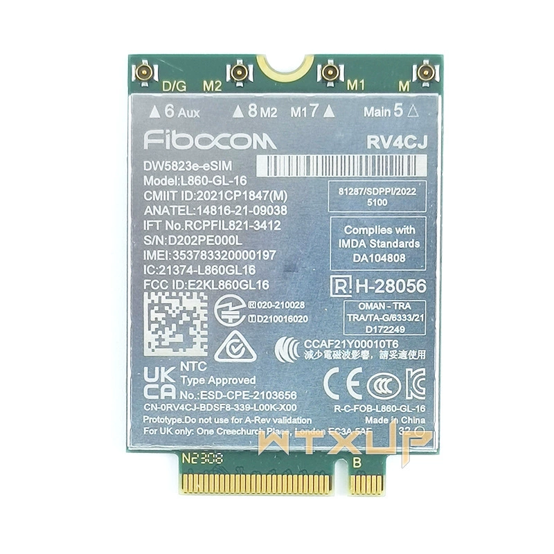 Модуль 4G для Latitude 7440 7640 5540 5440 5340 L860-GL-16 DW5823E