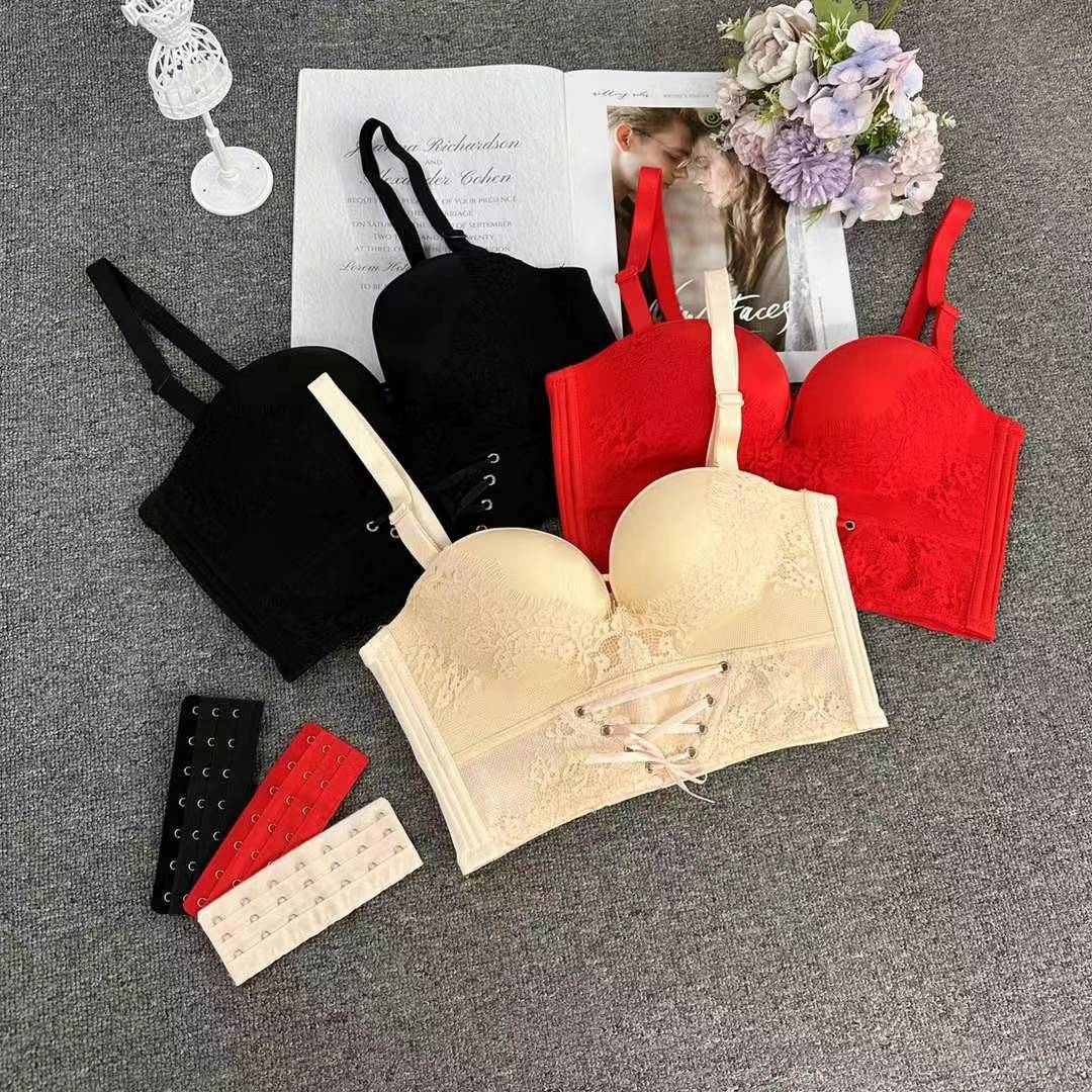 Nuevo sujetador de alta calidad de moda de encaje jacquard transpirable ajustable confortable tipo de botón múltiple tipo de ropa interior de mujer