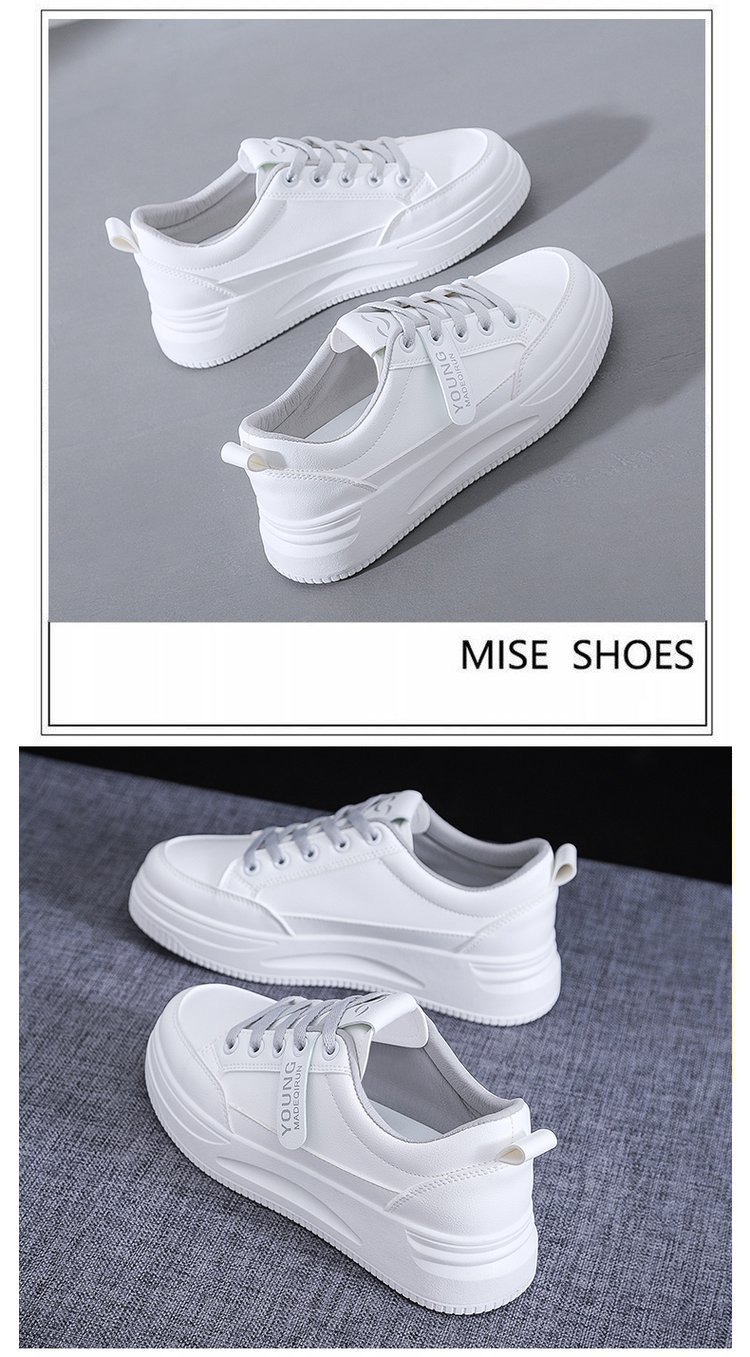 Little White Shoes Women's Ins Tide 2025 Versatile Fashion Board Shoes Student Muffin Flat-bottomed Casual Sports Shoes_voghion.com
