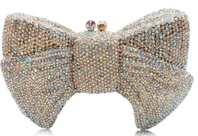 Bow clutch cross-border arco de diamantes bolsas de cena bolsas de mano de mujer bolsas de maquillaje pequeñas