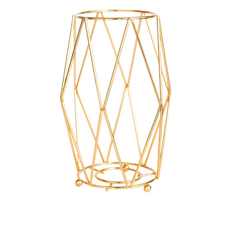 Fábrica de una mano nórdico simple hierro metal candelabro titular de la pluma almacenamiento soporte de hierro sala de estar estudio escritorio adornos de hierro