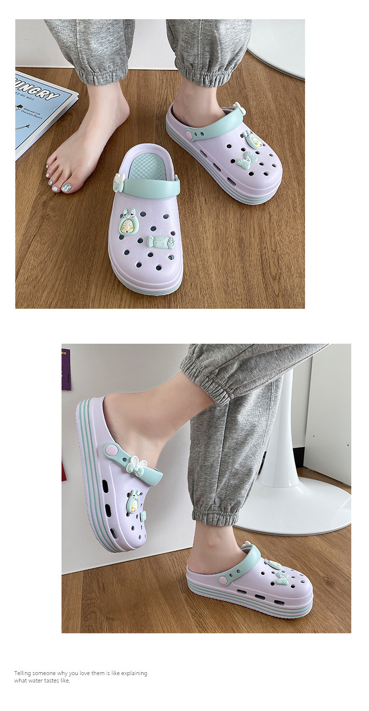 Sandali da donna Party Tessuto Cinturini regolabili in gomma Impermeabili_voghion.com