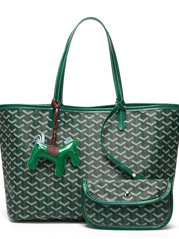 Cross-Border Tote Bag 2025 New Model Em Korea Dongdaemun Large Capacity Dog Tooth Bag Vegetable Basket Shoulder Handbag