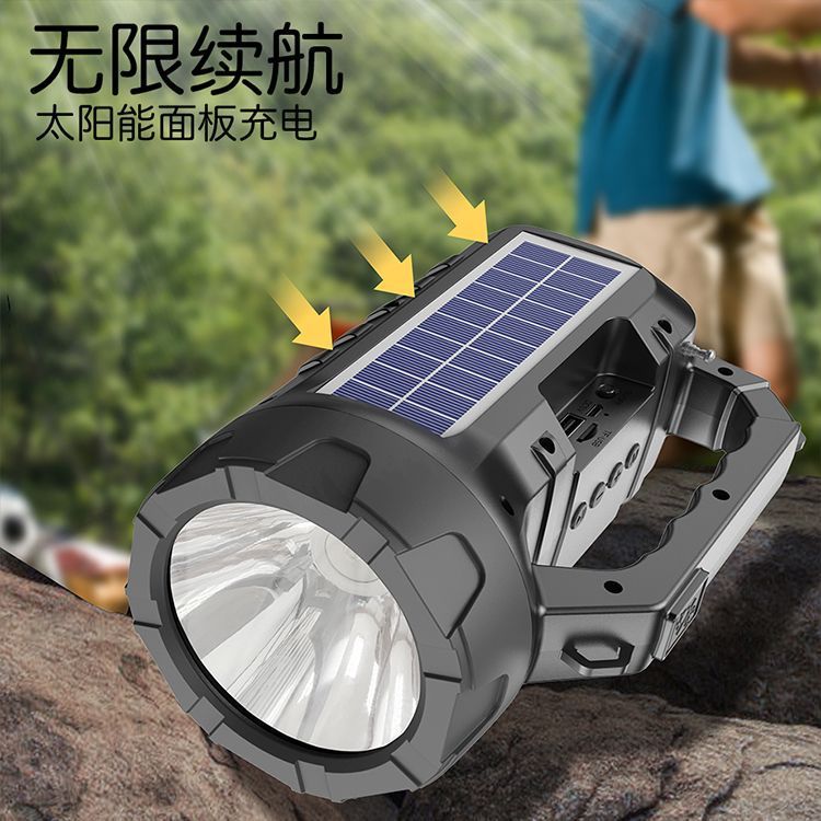 屋外オーディオ Bluetooth スピーカーワイヤレスカードソーラークリエイティブ多機能懐中電灯ポータブルスピーカー卸売|undefined