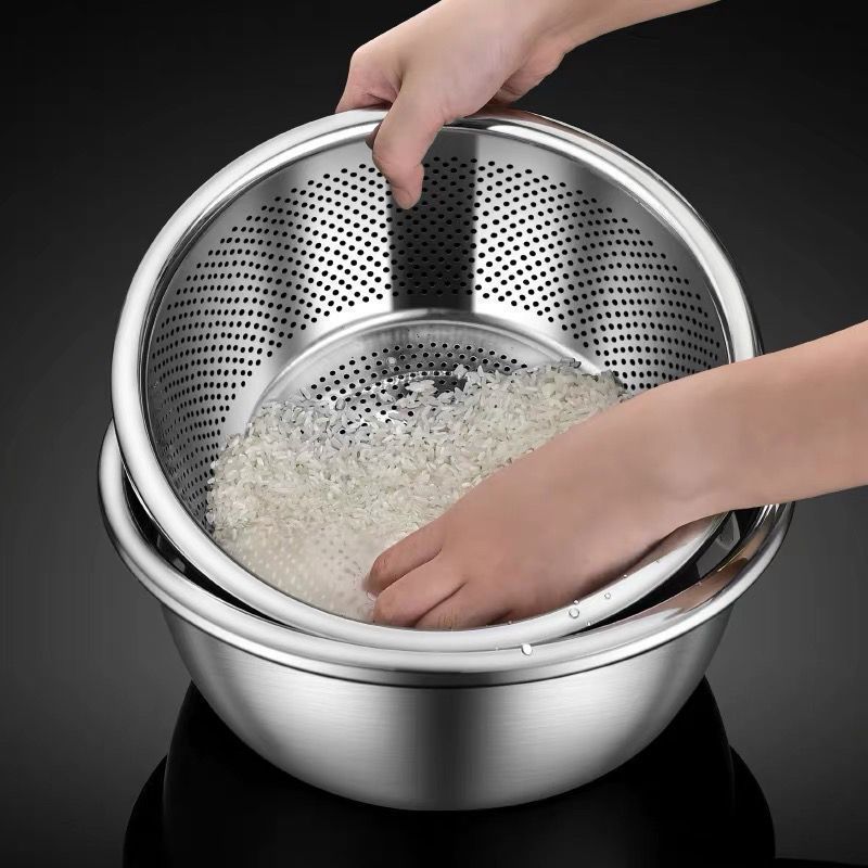 食品级不锈钢备菜盆洗菜盆和面盆沥水篮油盆面盆汤盆滤水篮打蛋盆|undefined