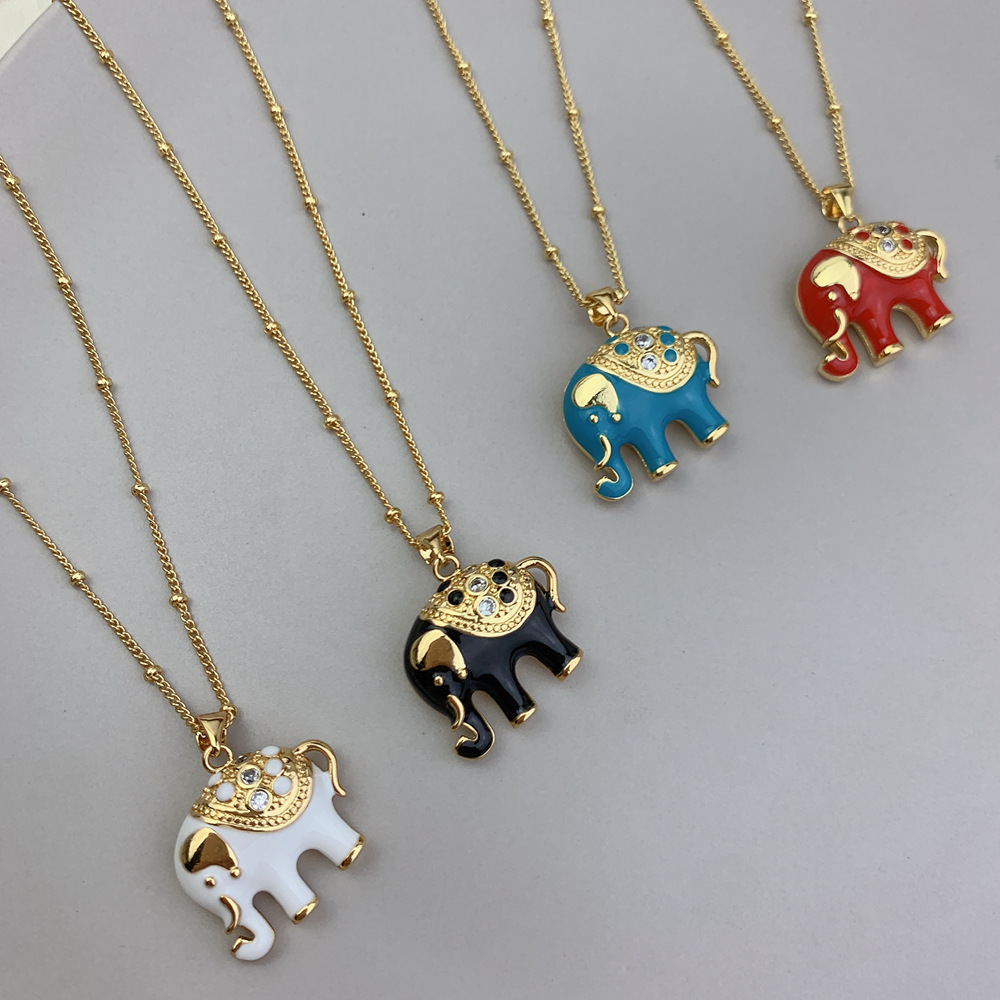 Casual, Daily Occasion Simple Style Elephant Alloy Plating Women's Pendant Necklace