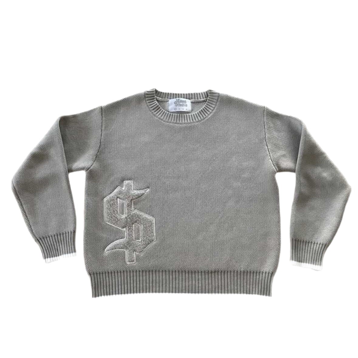 Transfronterizos Europa y América Retro Street Personalidad Casual Suelo de manga larga Top cálido de otoño y invierno de cuello redondo jersey