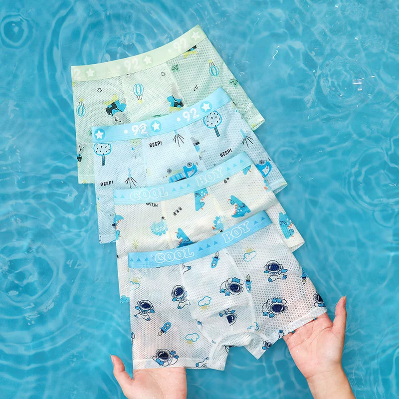Le Pan Summer Thin Silk Underwear for Boys - Antibacterial, Breathable Kids' Pants for Teens aged 6-18