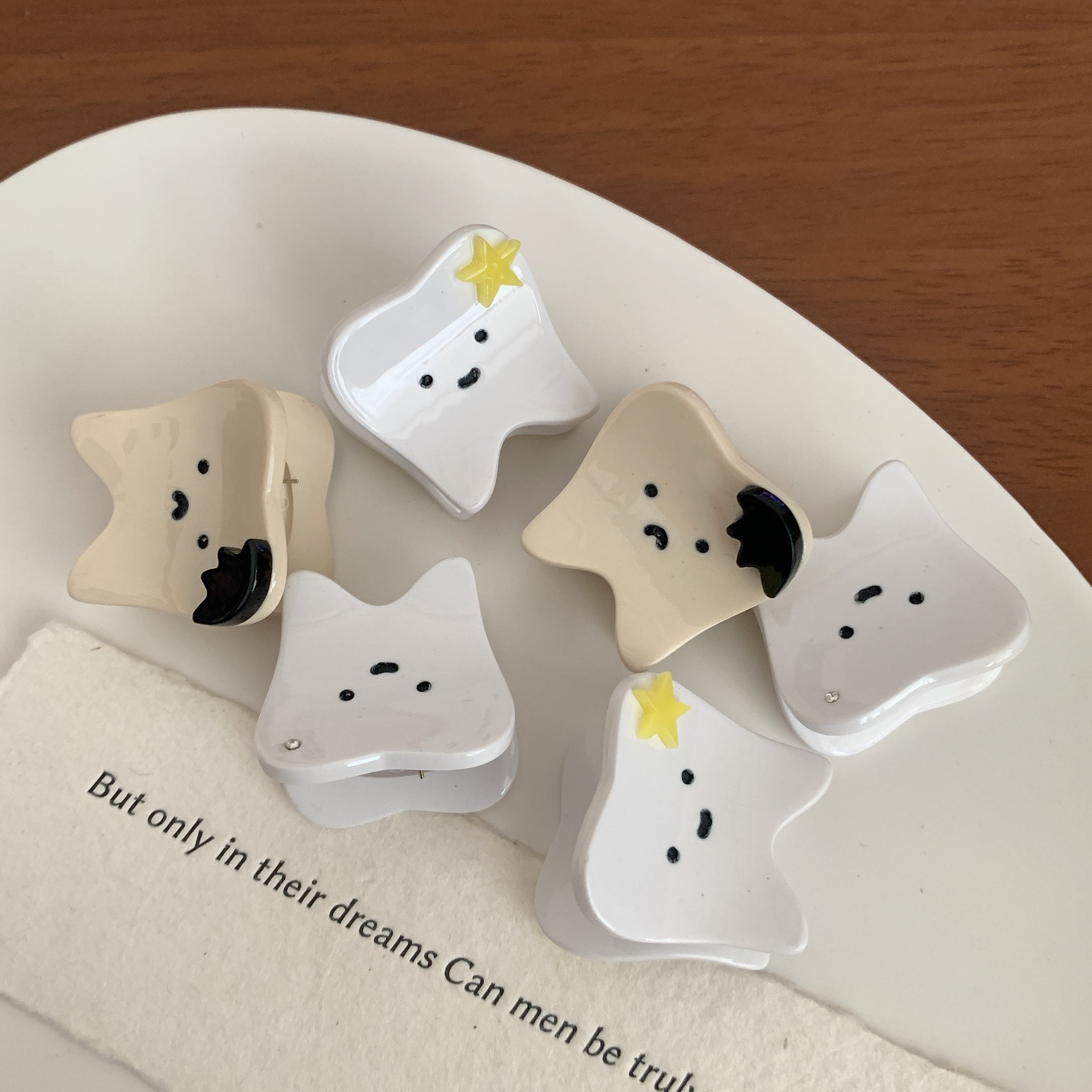 y2k, Cute, Funny Style Y2k Cute Funny Women's Swan Star Fish Acetic Acid Sheets Hair Clip Hair Claws