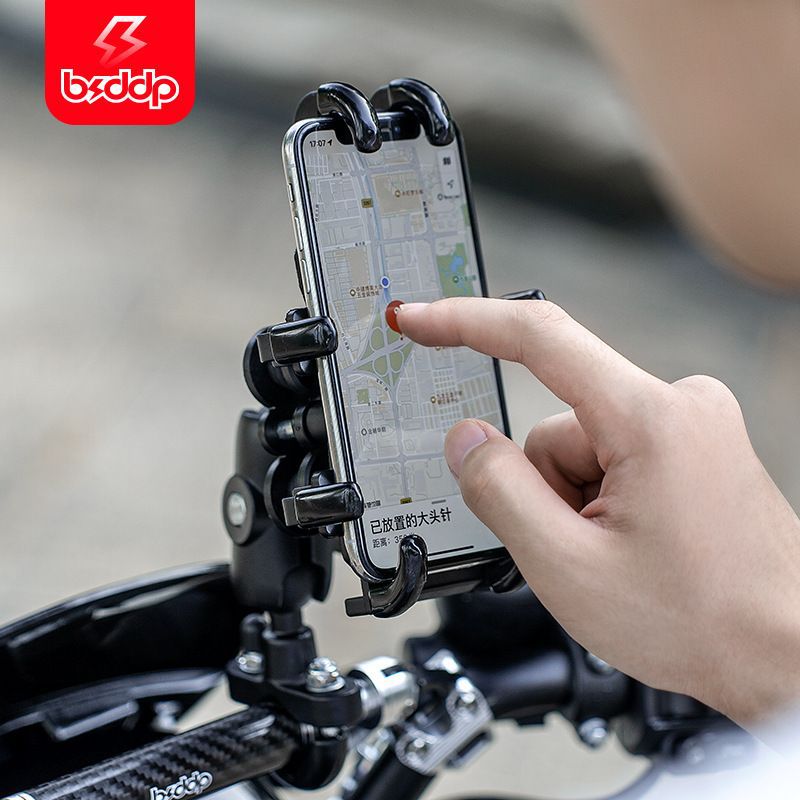 Motorcycle Phone Navigation Mount Electric Scooter Phone Holder Shock Absorbing Strap Shockproof Navigation Pedal Navigation Bracket