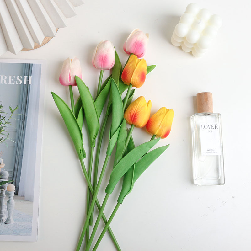 INS flor artificial tulipán flor falsa foto accesorios decoración del hogar Decoración ornamento belleza fotografía tiro fondo