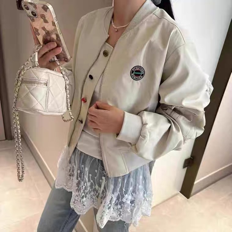 原版开春2025超火减龄独特小香风休闲百搭黑色棒球服外套女小个子|undefined