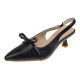 plus size women's shoes 41-43 French bow pointed high heels women's summer with skirt temperament heel sandals 42