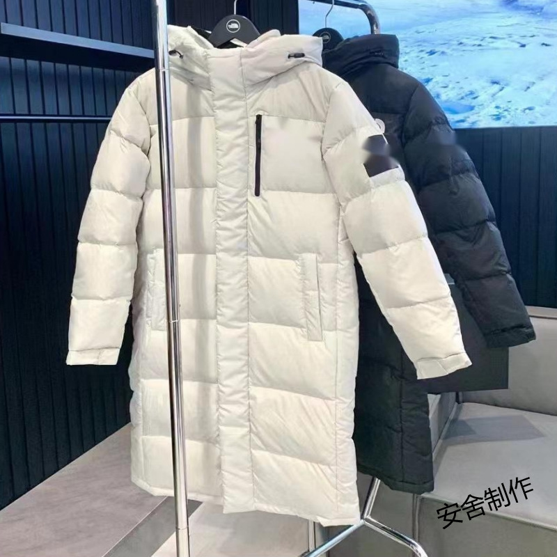 Putian North Face Extra Long down Jacket Shin Min Ah Same Style Men's and Women's Couple Style Bread Jacket Jacket Trendy Clothing