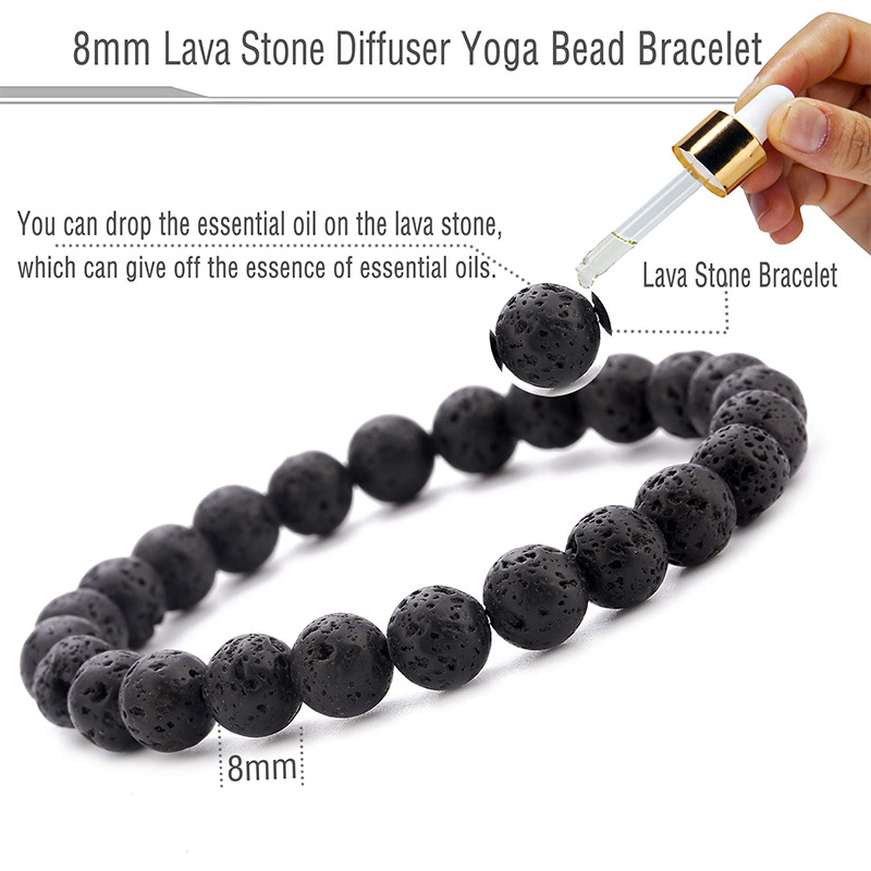 Fashion Round Natural Stone Beaded Bracelets display picture 2