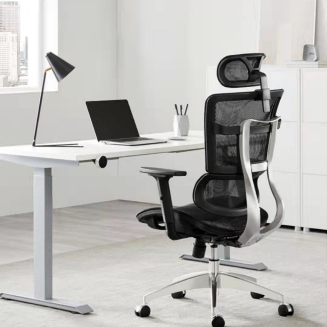 Ergonomic Chair Aluminum Alloy Back Home Computer Chair Lifting Rotating E-sports Chair Boss Chair Office Chair Reclining