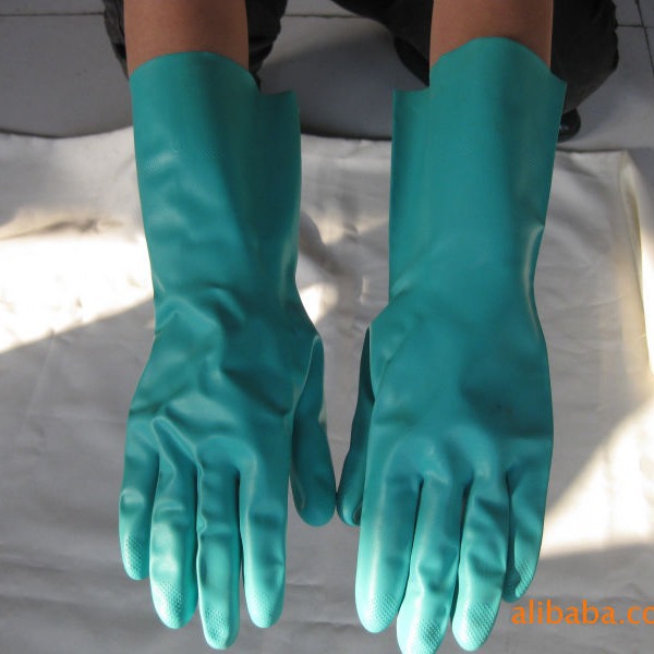 长期大量供应、9寸、12寸、无粉蓝色、白色耐油一次性丁晴手套