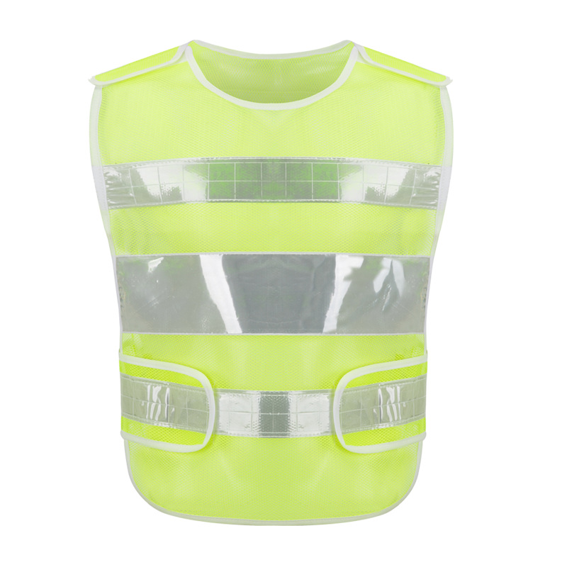 Seguridad en la construcción del sitio, saneamiento ambiental, transporte, transpirable, reflectante amarillo fluorescente, chaleco, chaleco, ropa de trabajo, personalización de soporte