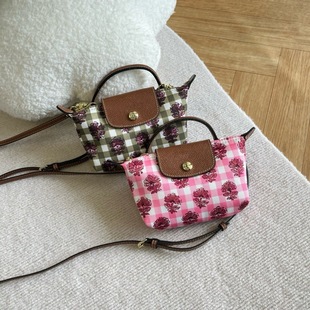 High-Quality New Pastoral Style Pattern Mini Single-Handle Dumpling Bag Personalized Handbag Commuter Bag Single-Shoulder Crossbody Women's Bag