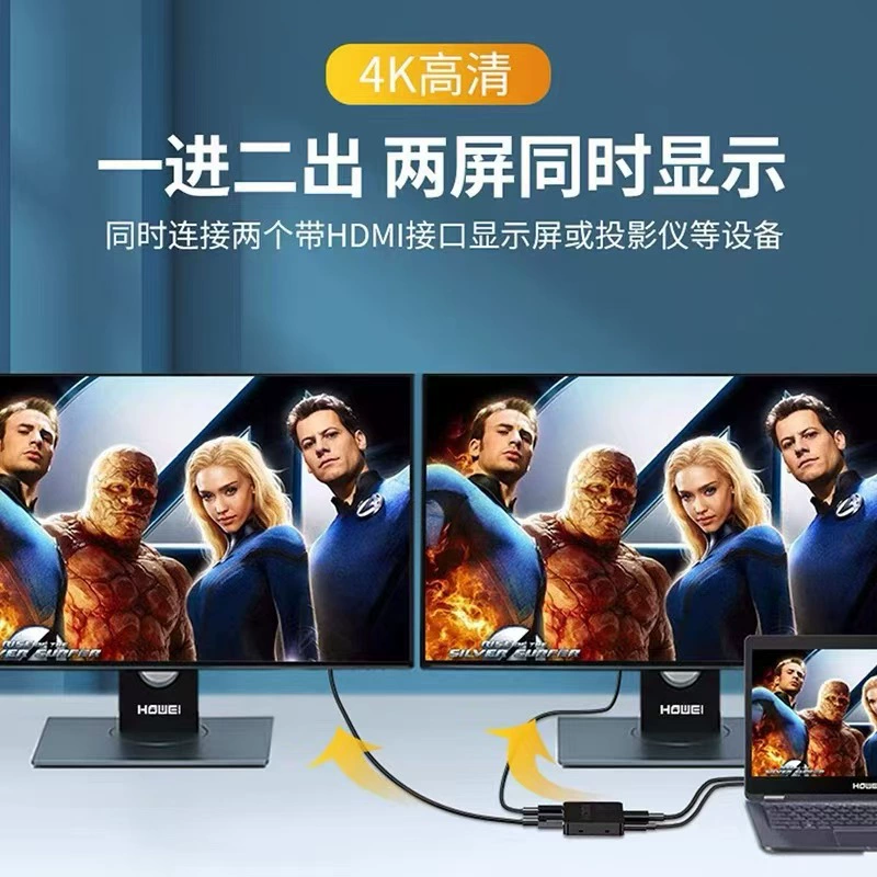 Кросс-бордер HDMI сплиттер один вход в два 4K высокое разрешение HDTV один вход в два выхода один вход в четыре с одинаковым экраном многоинтерфейсный