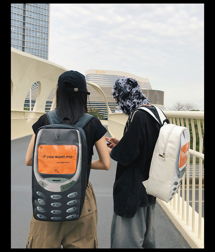 Streetwear Style Waterproof 22 Inches Mobile Phone Casual Travel School Backpack