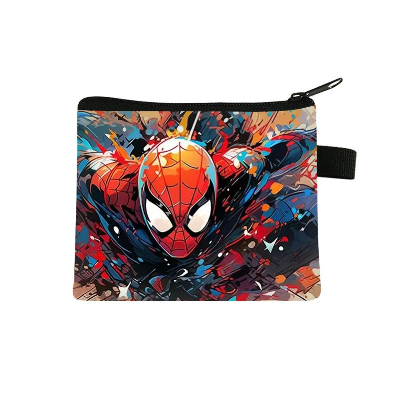 25 трансграничных кошельков для монет с изображением Человека-паука Marvel, сумок для наушников, кошельков на молнии, оптовых мультяшных кошельков для монет