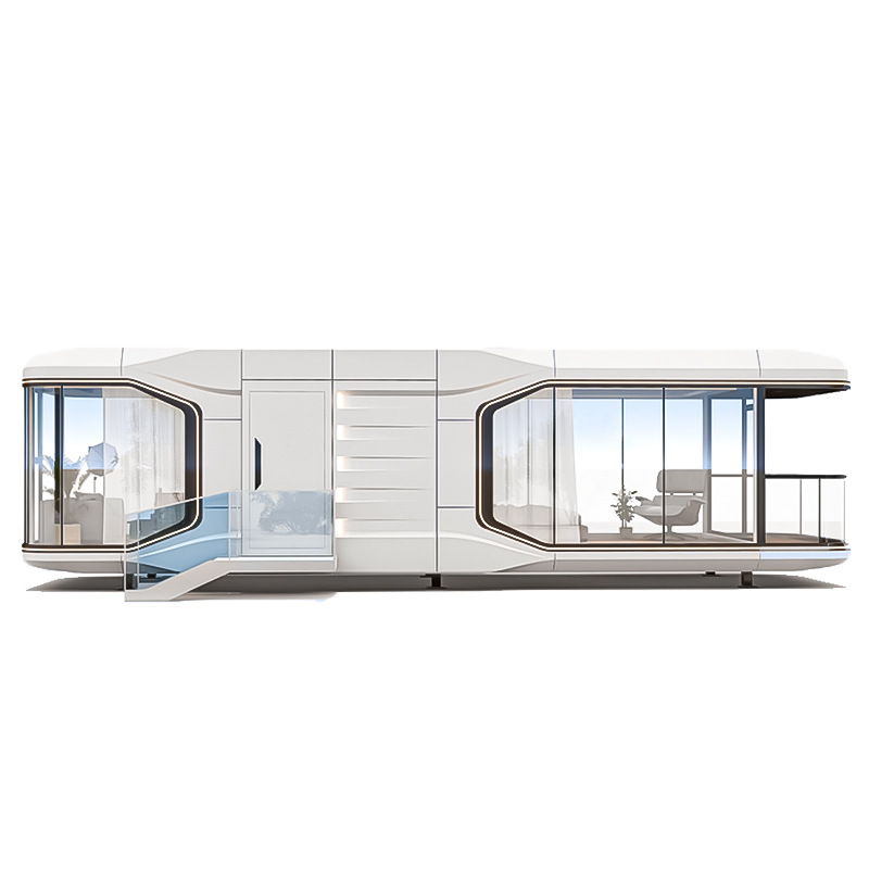 Casa Móvil Cápsula Espacial, Alojamiento al Aire Libre, Habitación con Cielo Estrellado, Terraza de Aleación de Aluminio, Casa con Protección Solar, Fabricación y Ensamblaje de Almacén Apple