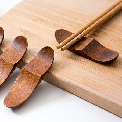 日本式木製箸立て創意家庭用食器収納棚キッチンスプーン箸托箸枕箸立て|undefined