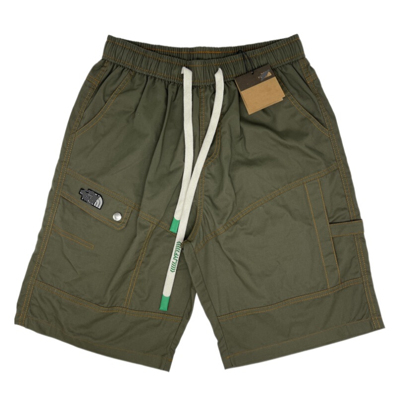 Trendy North Face New Men's Large Size Five-Point Pants Sports Pants Casual Pants Breathable Sweat-Absorbent Embroidered Men's Style