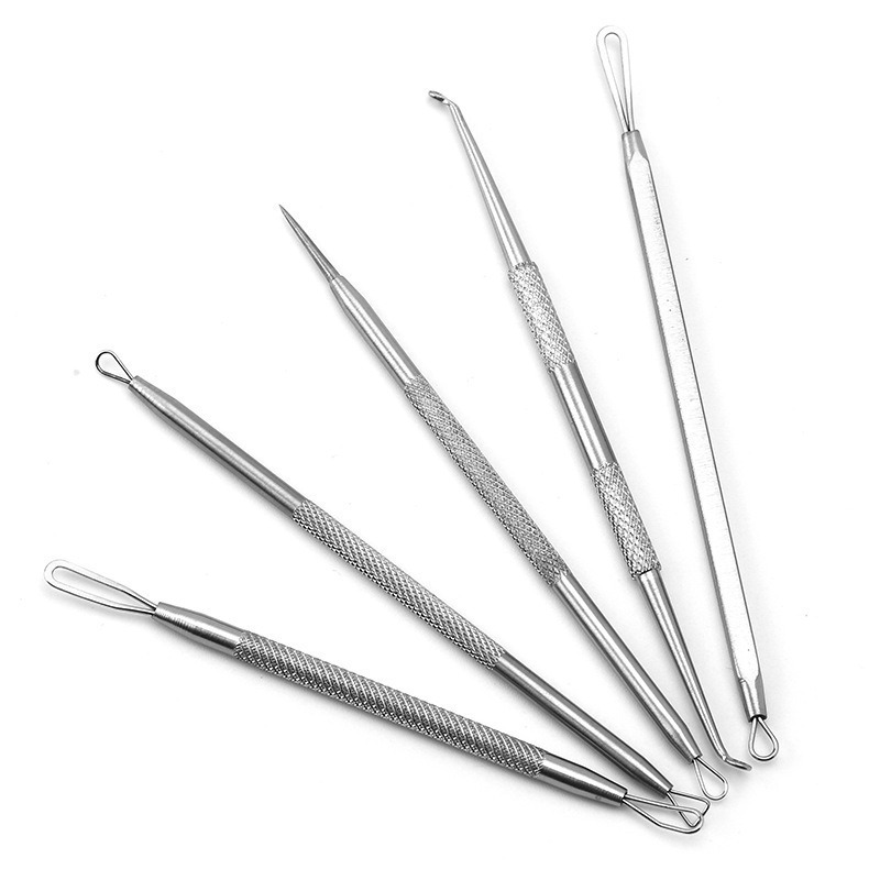 メーカー卸売ステンレス鋼双頭プレス鋼リングニキビ針削り黒ずみニキビニキビ針美容ツール|undefined