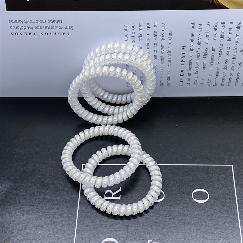 Colorido anillo Delgado lazo del pelo de las mujeres línea telefónica banda para el cabello banda de goma un yuan dos yuanes tienda de accesorios para el cabello accesorios para la cabeza